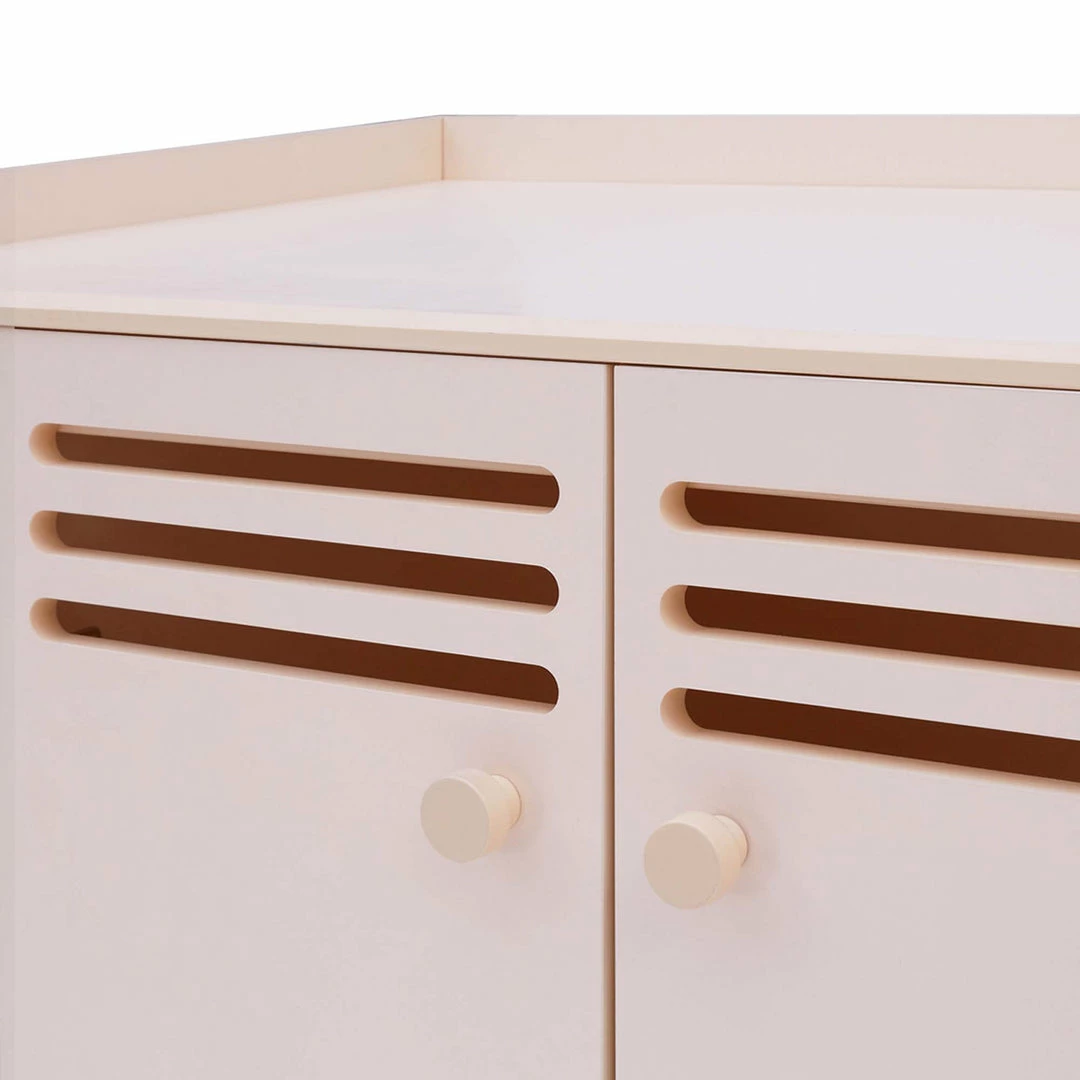 TeamsonUS Teamson Pets Robin Vented Wooden Cat Litter Box Enclosure Storage Bench, White