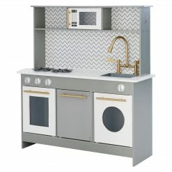 TeamsonUS Teamson Kids - Little Chef Berlin Modern Play Kitchen - Grey / White