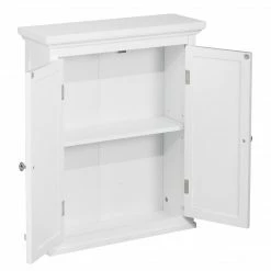 TeamsonUS Teamson Home Glancy Wooden Wall Cabinet With Shutter Doors, White