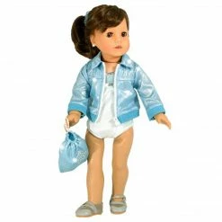 TeamsonUS Kids Sophia's Gymnastics Outfit Set For 18'' Dolls, Aqua