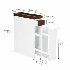TeamsonUS Teamson Home Narrow Cabinet With Drawers And Tray 6.5