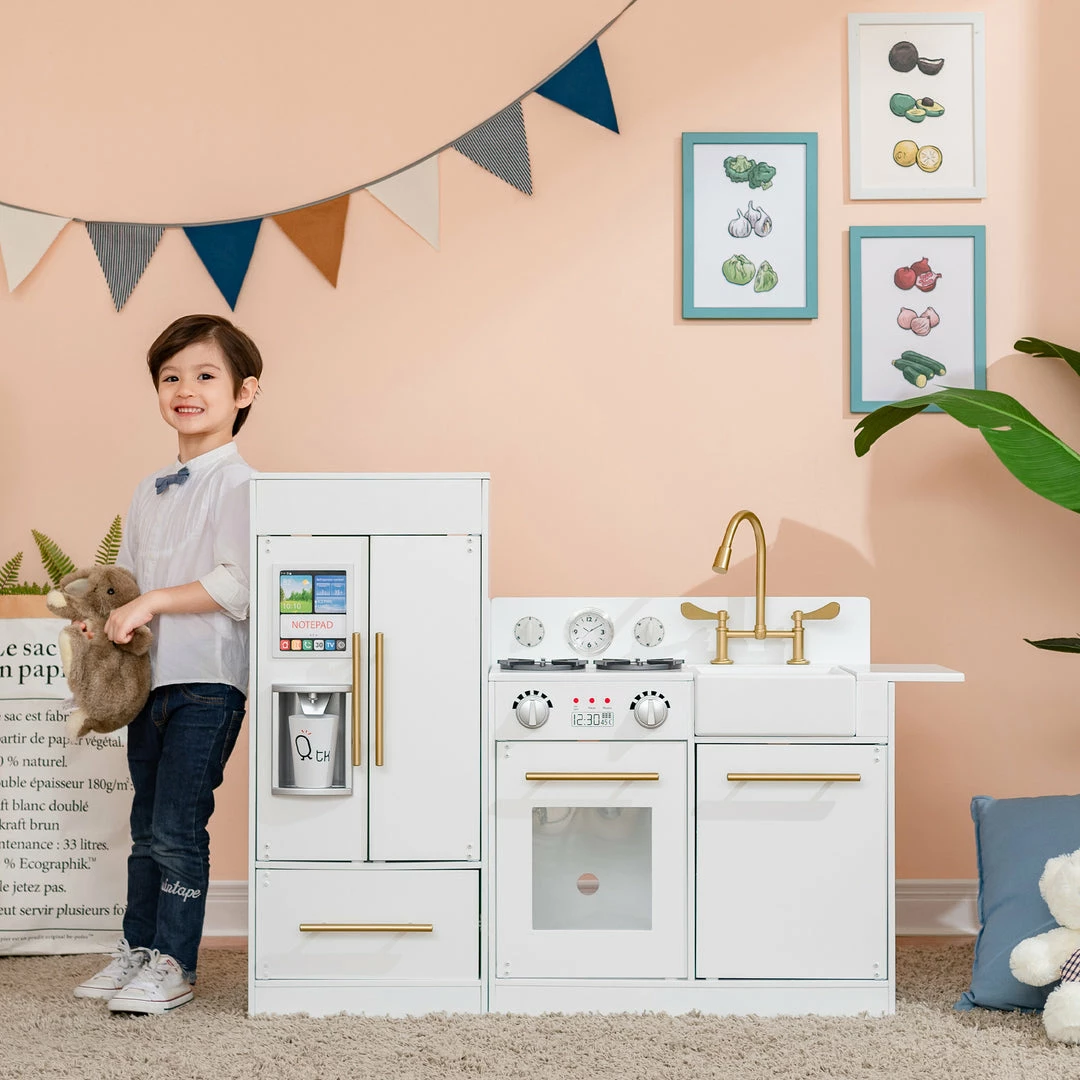 TeamsonUS Teamson Kids - Little Chef Chelsea Modern Play Kitchen - White / Gold