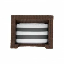 TeamsonUS Teamson Pets Clotho Outdoor Cat Or Small Dog Wicker Bed With Cushion, Walnut/Gray New