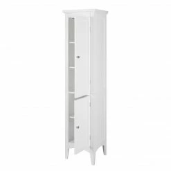 TeamsonUS Teamson Home Glancy Wooden Tall Tower Cabinet With Storage, White