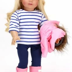 TeamsonUS Sophia's Jacket, Leggings, T-Shirt, And Rain Boots For 18" Dolls