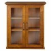 TeamsonUS Teamson Home Avery Wooden 2 Door Wall Cabinet With Storage, Oiled Oak