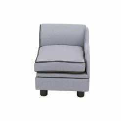 TeamsonUS Teamson Pets Chaise Lounge Dog Bed With Storage For Cats And Small Dogs, Gray