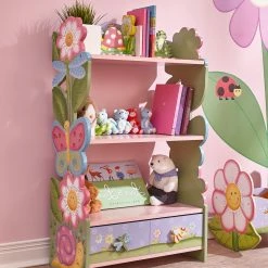 TeamsonUS Fantasy Fields Magic Garden Wooden Bookshelf With Storage Drawers, Multicolor Kids