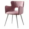 TeamsonUS Teamson Home Mid-Century Waverly Armchair With Metal Legs, Pastel Pink