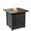TeamsonUS Teamson Home Outdoor Square 30" Propane Gas Fire Pit With Steel Base