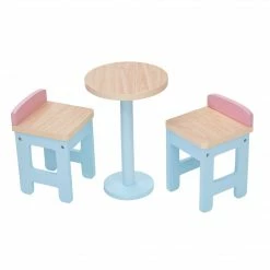 TeamsonUS Kids Olivia's Little World Modern Nordic Princess Roundtable And 2 Stools, Multicolor