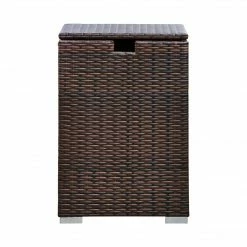 TeamsonUS Teamson Home Gas Tank Wicker Cover Table For 20 Lb Propane Tanks, Brown