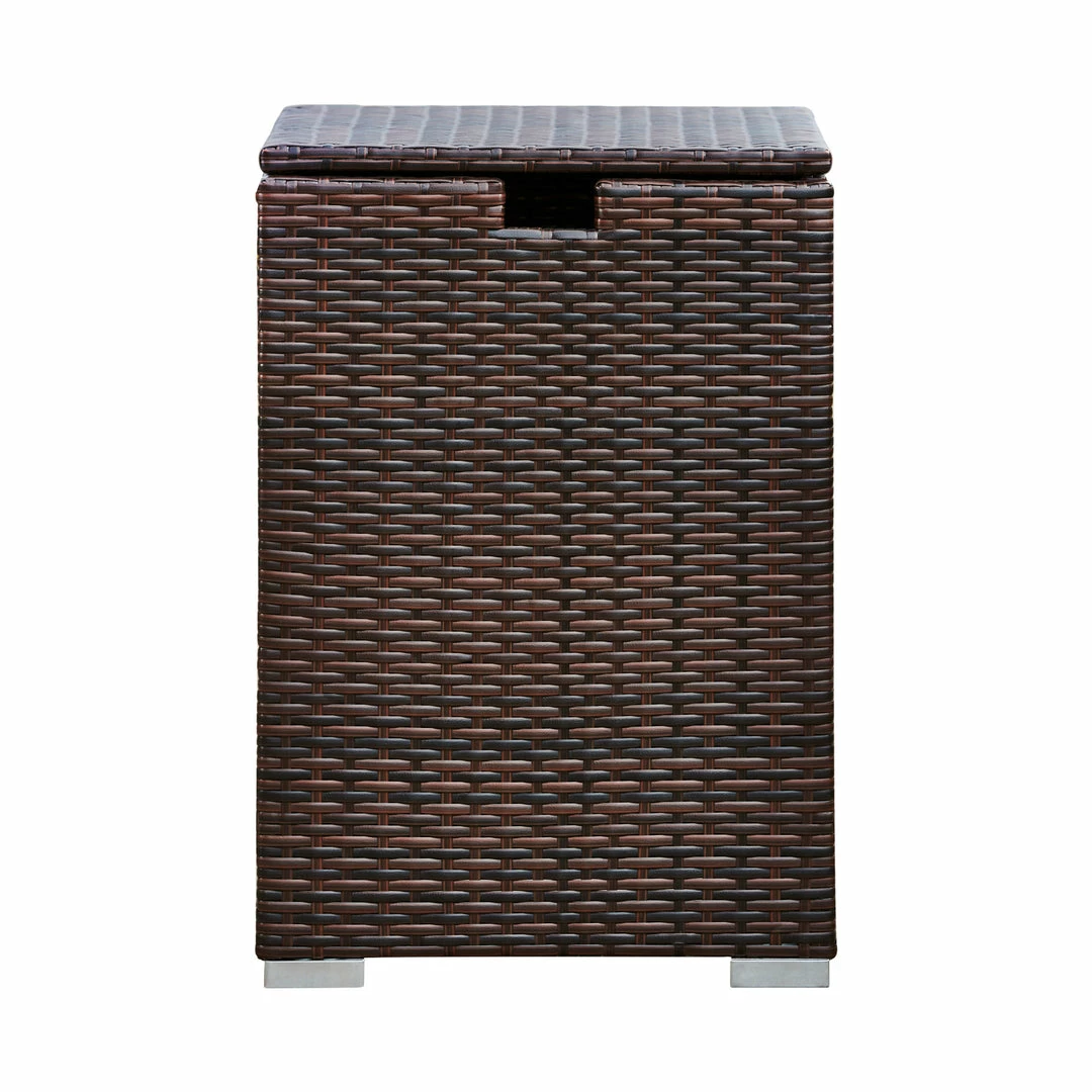 TeamsonUS Teamson Home Gas Tank Wicker Cover Table For 20 Lb Propane Tanks, Brown