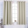 TeamsonUS Teamson Home 96" Tripoli Premium Solid Insulated Thermal Blackout Window Curtain Panels With Grommets, Oyster