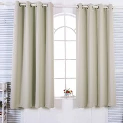 TeamsonUS Teamson Home 84" Tripoli Premium Solid Insulated Thermal Blackout Window Curtain Panels With Grommets, Oyster