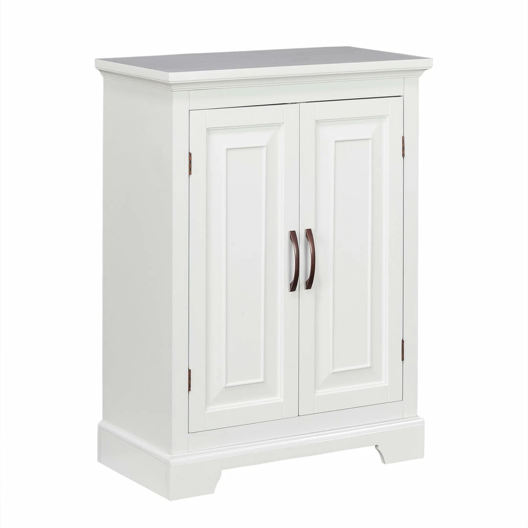 TeamsonUS Teamson Home St. James Wooden Floor Cabinet With 3 Shelves, White