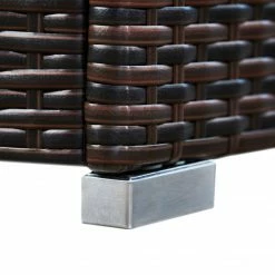 TeamsonUS Teamson Home Gas Tank Wicker Cover Table For 20 Lb Propane Tanks, Brown