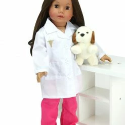 TeamsonUS Sophia's Doll Doctor Scrubs And Lab Coat Set For 18