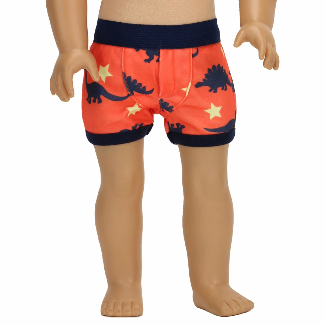 TeamsonUS Sophia's Printed Brief Underwear Set For 18'' Boy Dolls, Multicolor