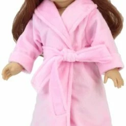 TeamsonUS Kids Sophia's White Bunny Slippers With Rabbit Ears For 18" Dolls