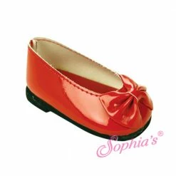 TeamsonUS Sophia's - 18" Doll - Patent Bow Shoe - Red Kids