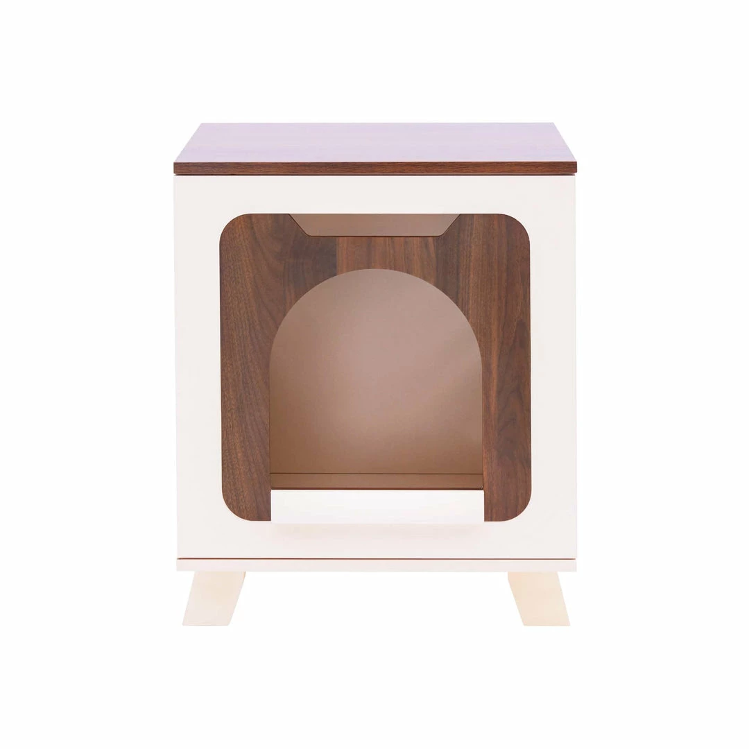 TeamsonUS Teamson Pets Daisy Elevated Vented Wooden Cat Litter Box Enclosure Side Table New