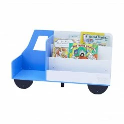 TeamsonUS Fantasy Fields Truck Wooden Display Bookcase, White/Blue