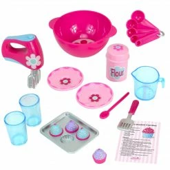 TeamsonUS Sophia's Baking Accessories And Apron Set For 18" Dolls, Pink Kids