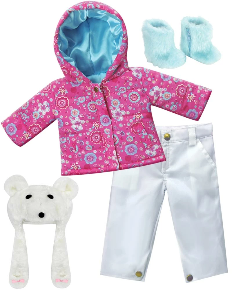 TeamsonUS Kids Sophia's Doll Snow Outfit Complete With Boots For 18" Dolls