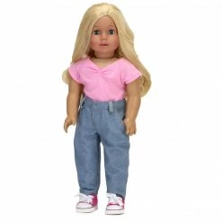 TeamsonUS Sophia's High Rise Loose Fit Jeans For 18" Dolls, Blue Kids