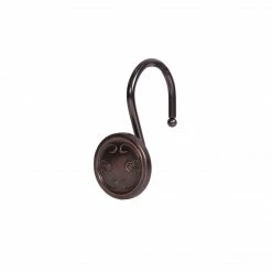 TeamsonUS Teamson Home Decorative Shower Hooks Set Of 12, Rubbed Bronze
