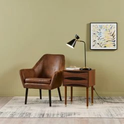 TeamsonUS Teamson Home Dawson Modern Wooden Side Table With Storage, Walnut