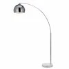 TeamsonUS Teamson Home Arquer Arc 66" Metal Floor Lamp With Bell Shade, Chrome