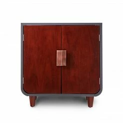 TeamsonUS Teamson Pets Small Dyad Wooden Cat Litter Box Enclosure And Side Table, Mocha Walnut