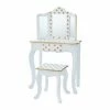 TeamsonUS Fantasy Fields - Fashion Polka Dot Prints Gisele Play Vanity Set - White / Gold Kids