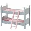 TeamsonUS Kids Olivia's Little World Polka Dots Princess Double Bunk Bed For 18" Dolls, Gray