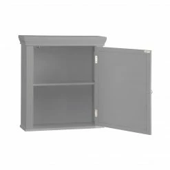 TeamsonUS Teamson Home Stratford Contemporary Removable Wooden Medicine Cabinet, Gray