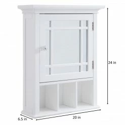 TeamsonUS Teamson Home Neal Removable Wooden Medicine Cabinet With Mirrored Door, White