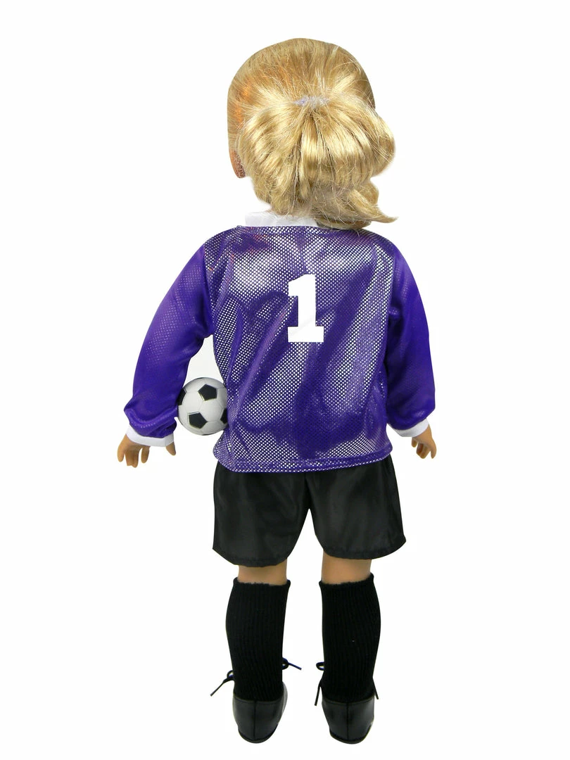 TeamsonUS Sophia's Doll Soccer Outfit 6-Piece Set With Ball For 18" Dolls
