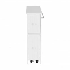 TeamsonUS Teamson Home Narrow Cabinet With Storage Drawers And Towel Bar 6.5