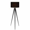 TeamsonUS Teamson Home Romanza 60" Postmodern Tripod Floor Lamp With Drum Shade, Matte Black