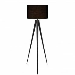 TeamsonUS Teamson Home Romanza 60" Postmodern Tripod Floor Lamp With Drum Shade, Matte Black
