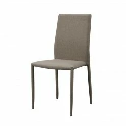 TeamsonUS Teamson Home Fabric Dining Chair With Metal Legs, Set Of 2, Mocha