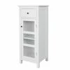 TeamsonUS Teamson Home Connor Floor Cabinet With Adjustable Shelf And Storage Drawer, White