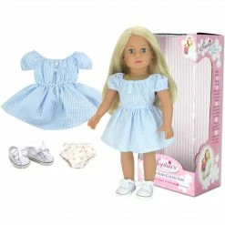 TeamsonUS Sophia's Posable 18'' Soft Bodied Vinyl Doll "Sophia" With Blonde Hair And Blue Eyes, Light Skin Tone New