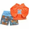 TeamsonUS Sophia's Surf Shirt And Floral Swim Trunks Set For 18" Boy Dolls Kids