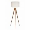 TeamsonUS Teamson Home Romanza 60" Postmodern Tripod Floor Lamp With Drum Shade, Natural/White