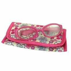 TeamsonUS Sophia's Pink Doll Eyeglasses With Print Case For 18