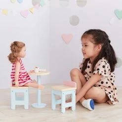 TeamsonUS Kids Olivia's Little World Modern Nordic Princess Roundtable And 2 Stools, Multicolor