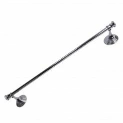 TeamsonUS Teamson Home Chrome Towel Bar With Round Wall Mounts